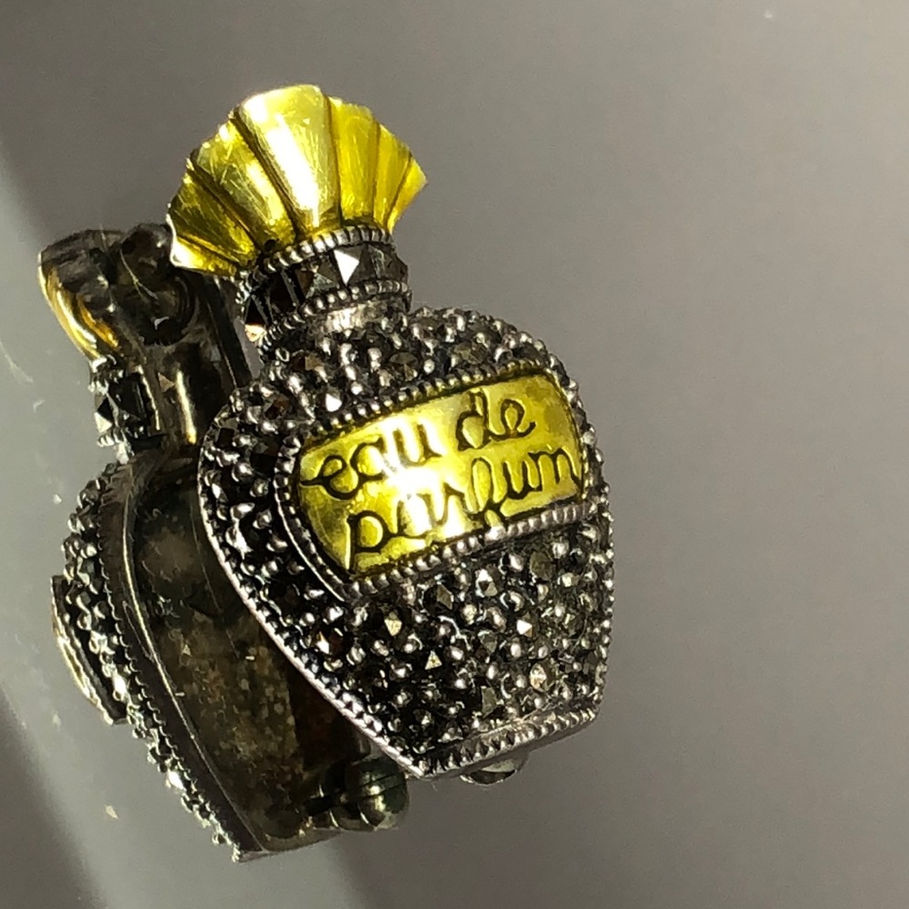 Judith Jack Sterling Perfume Marcasite 925 Brooch